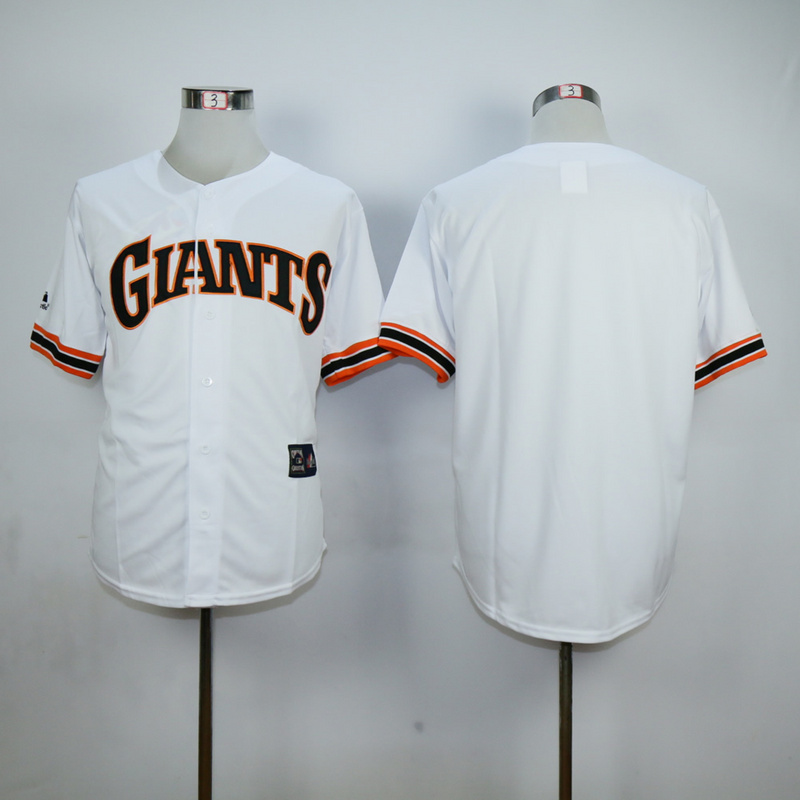 Men San Francisco Giants Blank White Throwback MLB Jerseys